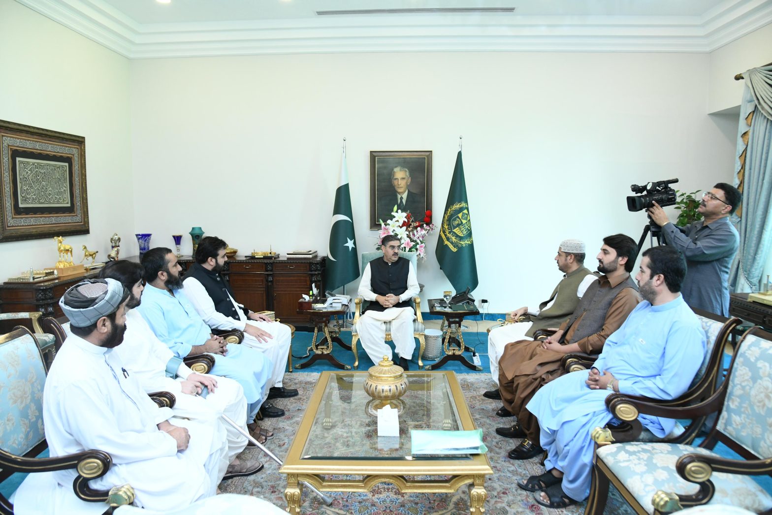 Notables from Balochistan call on Caretaker PM