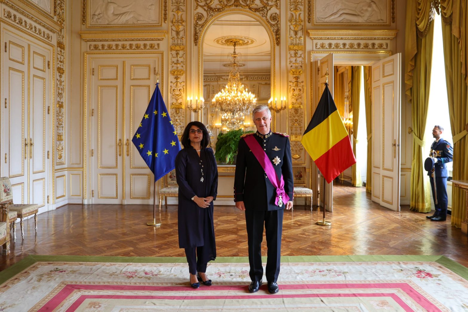Ambassador Amna Baloch presents credentials to King of Belgium