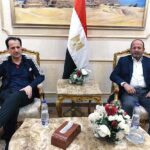 Egypt Ambassador Sajid Bilal receives Federal Minister for National Health services Dr. Nadeem Jan upon arrival at Cairo airport