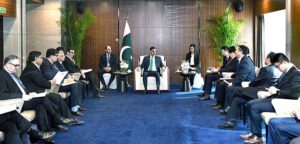 Chairman Minmentals Weng Zuliang and Chairman China Metallurgical Group Corporation along with a delegation called on Caretaker Prime Minister Awnaar-ul-Haq Kakar.