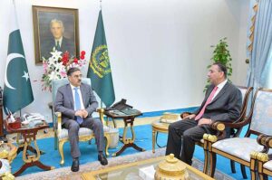 CEO of Pakistan Services Ltd. Murtaza Hashwani called on caretaker Prime Minister Anwaar-ul-Haq Kakar.