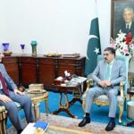 Federal Minister for National Health Services Dr. Nadeem Jan calls on the Caretaker Prime Minister Anwaar-ul-Haq Kakar