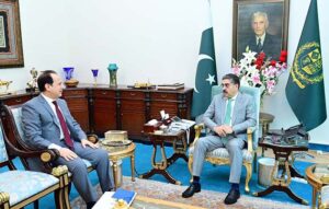 Federal Minister for National Health Services Dr. Nadeem Jan calls on the Caretaker Prime Minister Anwaar-ul-Haq Kakar