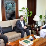 Country Head of World Bank Mr. Najy Benhassine called on Federal Minister for Privatisation Fawad Hasan Fawad.