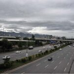 An attractive view of thick clouds hovering over the skies of Federal Capital.