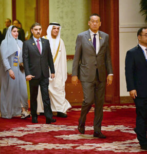 Caretaker Prime Minister Anwaar-ul-Haq Kakar arriving at the Great Hall of the People to attend the opening ceremony of 3rd Belt and Road Forum.