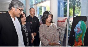 Federal Secretary for Information and Broadcasting Mr. Zahoor Ahmed inaugurating Digital Photographic and Painting Exhibition in connection with Kashmir Black Day organized by Ministry of Information and Broadcasting.