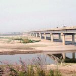 A view of dry beds of the Chenab River near head of Muhammad Wala