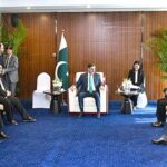 Chairman Amer International Wang Wenyin calls on Caretaker Prime Minister Anwaar-ul-Haq Kakar.