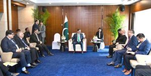 Chairman Amer International Wang Wenyin calls on Caretaker Prime Minister Anwaar-ul-Haq Kakar. 