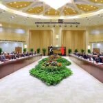 Caretaker Prime Minister Anwaar-ul-Haq Kakar along with a delegation meets with Member of Politburo of Central Committee of the Communist Party of China and Party Secretary Mr. Ma Xingrui.