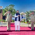 Caretaker Federal Minister for Interior Sarfraz Ahmed Bugti attending the passing out ceremony of Assistant Superintendents of Police of the 49th Specialized Training Programme.