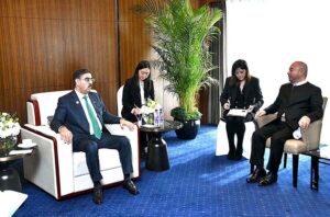 Chairman Amer International Wang Wenyin calls on Caretaker Prime Minister Anwaar-ul-Haq Kakar. 