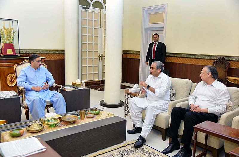 The Caretaker Chief Minister of the Punjab Mohsin Naqvi calls on the Caretaker Prime Minister Anwaar-ul-Haq Kakar