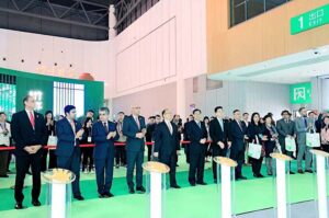 Ambassador Moin ul Haque speaking at the Sichuan Agriculture Expo in Chengdu, China after inaugurating Pakistan National Pavilion