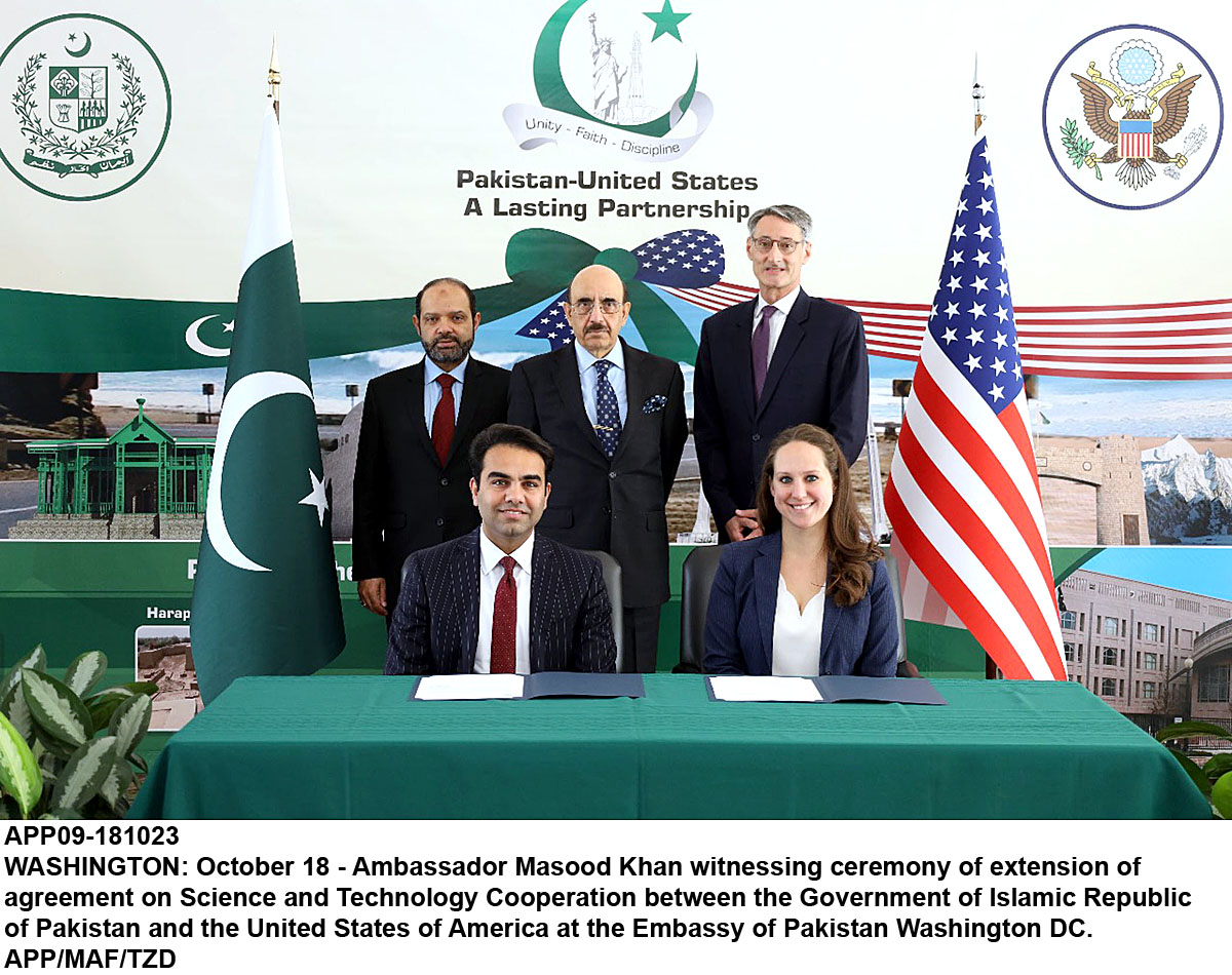 Pakistan, US extend Science and Technology Cooperation Agreement