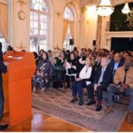 Pakistan's Ambassador to France Asim Iftikhar Ahmad speaking at the occasion of Kashmir Black Day