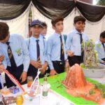 Students present models during the Science and Art Exhibition at La Salle Higher Secondary School.