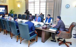 Caretaker Prime Minister Anwaar-ul-Haq Kakar chairs a meeting regarding Pakistan International Airlines.