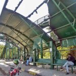 A view of damaged bus stop shed at Islamabad Expressway needs the attention of concerned authorities.