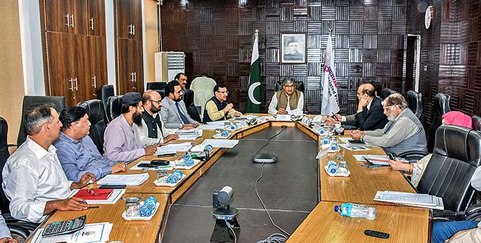 Secretary Information and Broadcasting Zahoor Ahmed presiding over Board of Directors meeting of Associated Press of Pakistan (APP) at APP Headquarters.