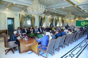 A delegation of Council of Pakistan Newspaper Editors called on Caretaker Prime Minister Anwaar-ul-Haq Kakar.