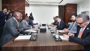 Caretaker Prime Minister Anwaar-ul-Haq Kakar meets President of Kenya Dr. William Ruto on the sidelines of 3rd Belt and Road Forum. 