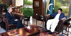 Ambassador of Indonesia Adam M. Tugio called on Chairman Senate Muhammad Sadiq Sanjran at Parliament House.