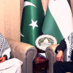 Speaker National Assembly Raja Pervez Ashraf called on Palestinian Ambassador to Pakistan Mr. Ahmed Jawad Rabei