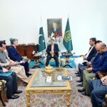 Caretaker Federal Minister for Information and Broadcasting Murtaza Solangi calls on the Caretaker Prime Minister Anwaar-ul-Haq Kakar