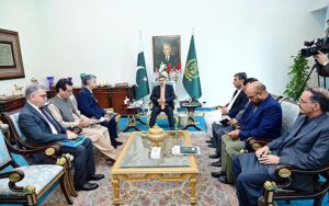 Caretaker Federal Minister for Information and Broadcasting Murtaza Solangi calls on the Caretaker Prime Minister Anwaar-ul-Haq Kakar