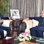 Former Federal Minister and Senator Mr. Muhammad Ali Durrani calls on President Dr. Arif Alvi at Aiwan-e-Sadr.