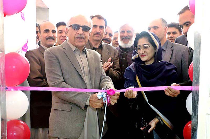 VC Karakoram International University Attaullah Shah inaugurating the Laboratory for Natural Product Research in the Department of Chemistry KIU.