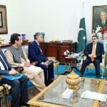 The Caretaker Federal Minister for Information and Broadcasting Murtaza Solangi calls on the Caretaker Prime Minister Anwaar-ul-Haq Kakar