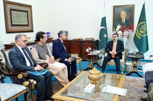 The Caretaker Federal Minister for Information and Broadcasting Murtaza Solangi calls on the Caretaker Prime Minister Anwaar-ul-Haq Kakar