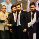 President Dr Arif Alvi distributing trophies at the REAP’s Export Trophy Ceremony