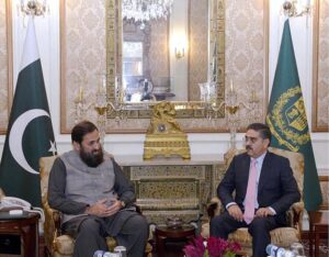 Governor Punjab Muhammad Baleegh-Ur-Rahman called on Caretaker Prime Minister Anwaar-ul-Haq Kakar.