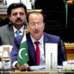 Caretaker Federal health minister Dr Nadeem Jan addressing WHO regional committee.