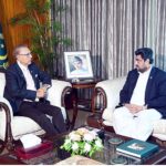 Governor Sindh, Muhammad Kamran Khan Tessori, called on President Dr. Arif Alvi, at Aiwan-e-Sadr.