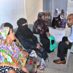 Dr. Muhammad Amjad Saqib, Chairperson Benazir Income Support Programme (BISP) listening the problems of women at Saddar Center during his visit to (BISP) Center