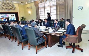 Caretaker Prime Minister Anwaar-ul-Haq Kakar chairs a meeting of the National Task Force for Eradication of Polio
