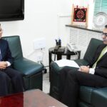 Ambassador of China to Pakistan H.E Jiang Zaidong called on Caretaker Federal minister for power and petroleum Muhammad Ali.
