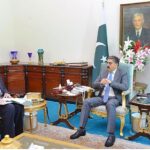 The Caretaker Federal Minister for Planning Sami Saeed calls on the Caretaker Prime Minister Anwaar-ul-Haq Kakar.