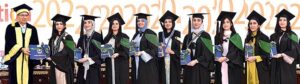 President Dr. Arif Alvi addressing the convocation ceremony of the dentistry and nursing departments of the Foundation University School of Health Science (FUSH).