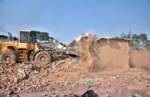 CDA administration demolish a makeshift settlement using heavy machinery on the last day of the deadline fixed by government for illegal immigrants to leave the country in the outskirts of Islamabad