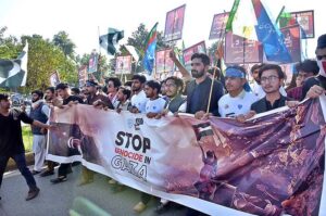 Islami Jamait-e-Talaba Pakistan holding ‘Grand Students March’ against Israel’s attacks on Gaza