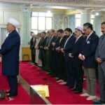Caretaker Prime Minister Anwaar-ul-Haq Kakar offers Friday prayer at historic Yanghang Mosque.