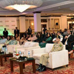 President Dr. Arif Alvi addressing during an event on the Spirit of female Entrepreneurship and Medical Leadership of female doctors organized by Sehat Kahani.