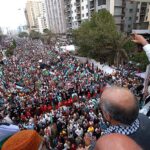 Ameer Jamaat-i-Islami Siraj ul Haq addresses "Al Aqsa Palestine March" organized by JI at Shahrah-e-Faisal