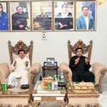Chairman Pakistan People’s Party Bilawal Bhutto Zardari along with Ex- Sindh Chief Minister Syed Murad Ali Shah and Member of PPP Central Executive Committee Mir Aijaz Hussain Jakhrani offering Fateha after condoling with Ex- MPA Aslam Abaro on the sad demise of his brother Akram Abaro and nephew Shahryar Abaro at his residence.